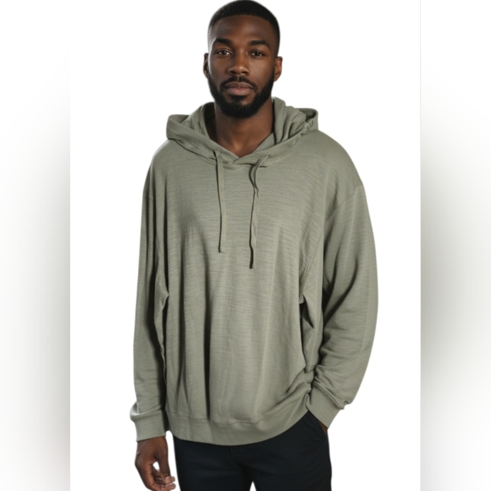 Faherty Men’s Green Cotton Stretch Hoodie Everyday Sweatshirt Size XXL